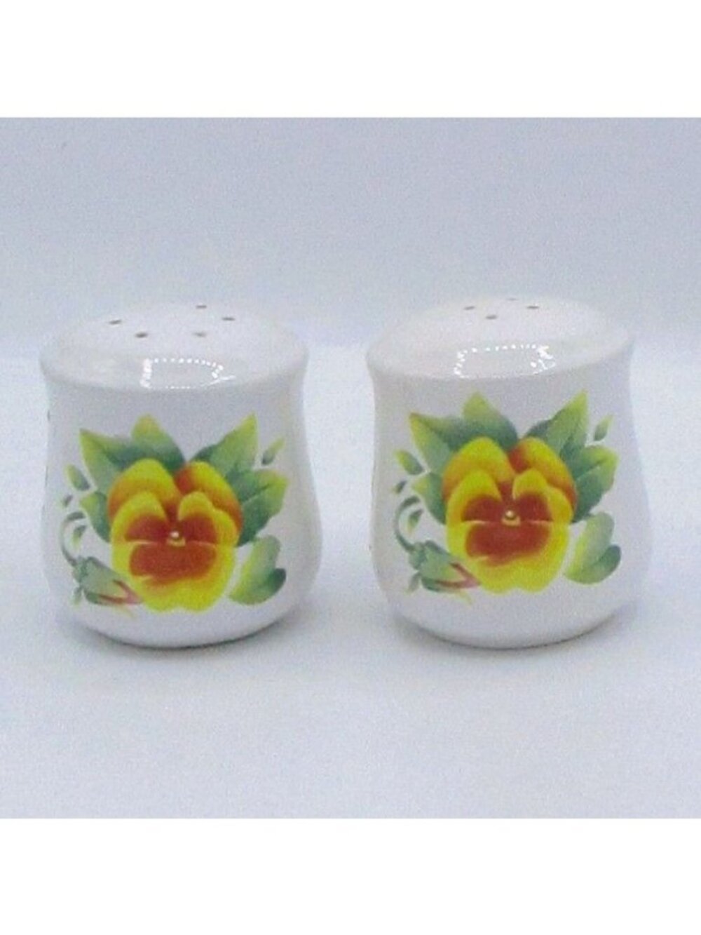 Vintage Corelle Corning Salt & Pepper Shakers Summer Blush Floral Ceramic